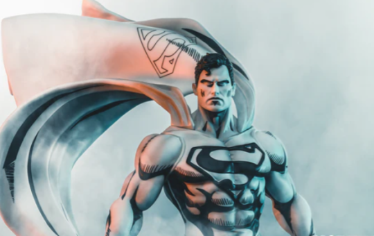 PureArts’ DC Heroes Superman Black and White Version 1:8 scale statue