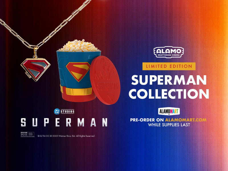 Alamo Drafthouse Release Superman Popcorn Bucket & Jewellery Charm