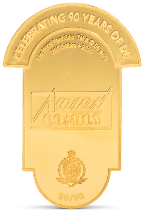 Agoro Release '90 Years Of DC - The Man Of Steel' Gold Collectible Coin