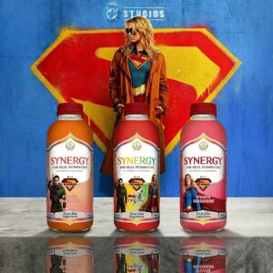 Synergy Kombucha Supergirl Collaboration